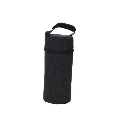 China Black Neoprene Cup Stand Cylinder Insulated Cooler Bag for sale