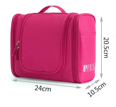 China Handles Waterproof Travel Organizer Bag Cosmetic Bag Travel Makeup Wash Toiletries Kits Storage Nylon Bag for sale