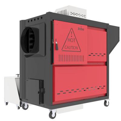 China ZOBO Industrial Automatic Hot Air Biomass Pellet 80KW Portable Stove High Efficient Wood Pellet Heater for sale