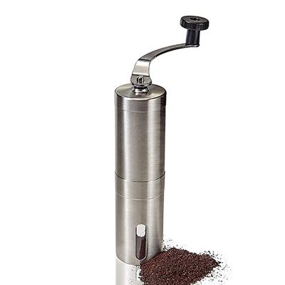 China Commercial manual coffee grinders - stainless steel hand crank grinder for coffee beans with ceramic burrs - portable and hand held for sale