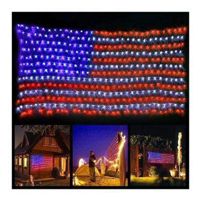 China Waterproof Christmas USA Independence Day String Light American Flag Lights Family Reunions / Party Led for sale