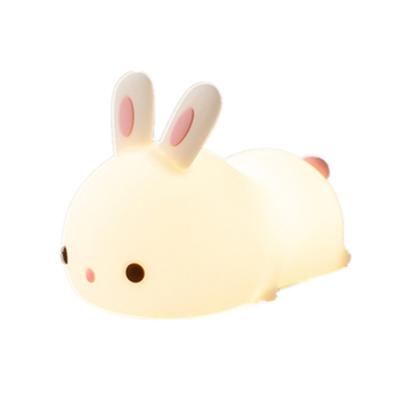 China Modern Cute Bunny Kids Night Light, - Portable Nursery Squishy Battery Operated Animal Led Night Light Kids Decor Decorations for sale