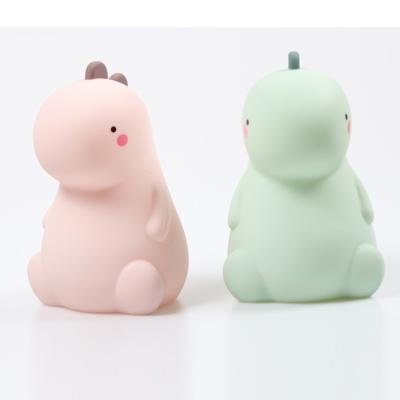 China Modern Dinosaur Night Light, Cute 7 Color Changing Silicone Baby Night Light with Touch Sensor, LED Nursery Lamp for sale