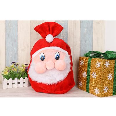 China Plush Christmas Gift Bag with Bags Santa Sack Clause Suit Medium Santa Claus Present Sacks Drawstring Gift for sale