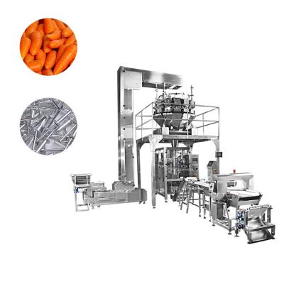 China SS316 Weighing Filling Machine Vertical Lettuce Watercress 500g Baby Carrot Weighing Packing Detecting Machine Te koop