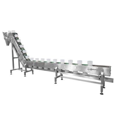 China Customized Size Stainless Steel Bowl Z Shape Conveyor For Food Dumpling Meat Ball Belt Conveyor for sale