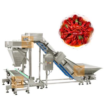 China Crayfish Weighing Repeat Inspection Acquisition System Seafood Weight Repacking System for sale