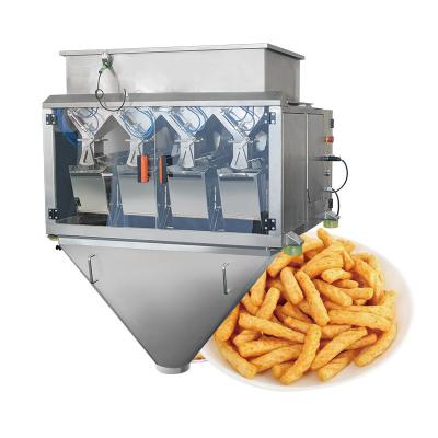 China Small Weight 2/4/8 Head Linear Weigher Seeds Rice Bean Pellet Weighing Filling Weigher Packing Machine Equipment for sale