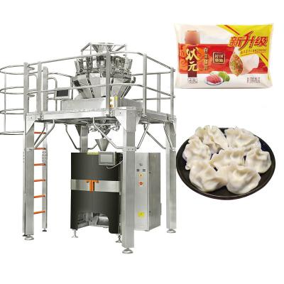 China Automatic Gusset M Type Bag Pouch Rotary Packing Machine Shrimp Seafood Multi Head Weighing Packaging Machine for sale