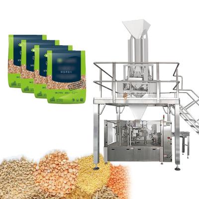 China Automatic Grain Granule Filling Machine 1kg 2kg 5kg Linear Weigher Packing Machine for sale