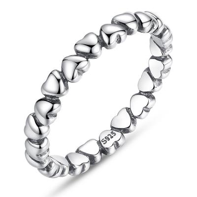 Chine Anneaux en forme de coeur d'argent sterling de petit amour 925 pour le cadeau de nouvelle année et de Saint-Valentin à vendre