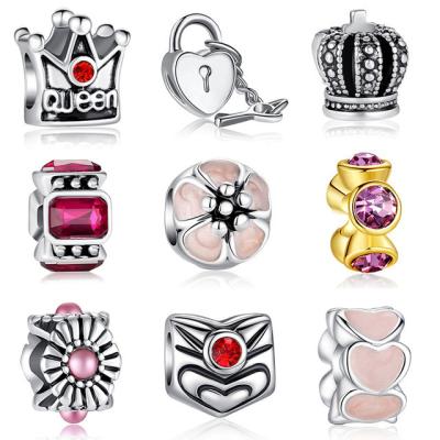 China 19 Art-handgemachte Sterlingsilber-Pandora-Art-Perlen passten Armband und Halskette zu verkaufen