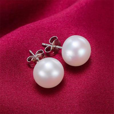 China Natural Pink Freshwater Pearl Jewelry Earrings , Freshwater Pearl Stud Earrings for sale