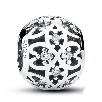 China Pandora 925 Sterling Silver Beads Jewelry Intricate Lattice Openwork Ball Style for sale