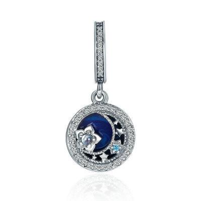 China La luna CZ protagoniza los encantos pendientes de la plata esterlina para las pulseras y el collar de Pandora en venta