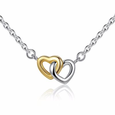 China Real Women Heart Sterling Silver Pendant Necklace , Silver Heart Charm Necklace for sale