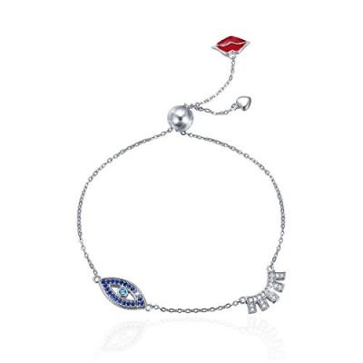 China Authentic 925 Sterling Silver Chain Link Bracelets With Sexy Blue Eyes Strand for sale