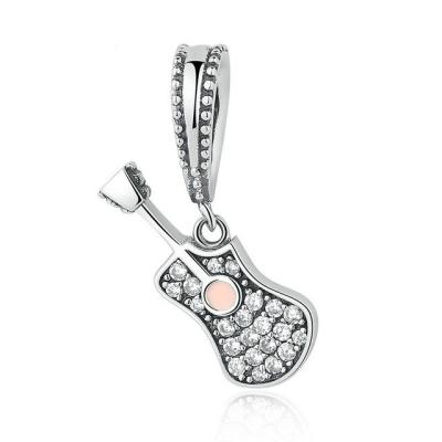 China Popular 925 Sterling Silver Charms For Bracelets Decor Music Instrument Shaped for sale