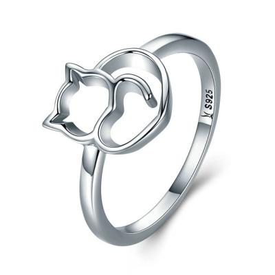 Chine Les bijoux de l'argent 925 sterling sonnent le petit style vilain de coeur de chat pour des femmes à vendre