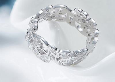 China Sterlings-Ring des Silber-925 für Frauen-hohle Bergkristall-Verpflichtungs-einfachen böhmischen Schmuck zu verkaufen