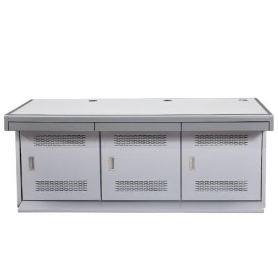 China 19 inch 1800 wide factory wholesale price security room three station console computer control console for sale