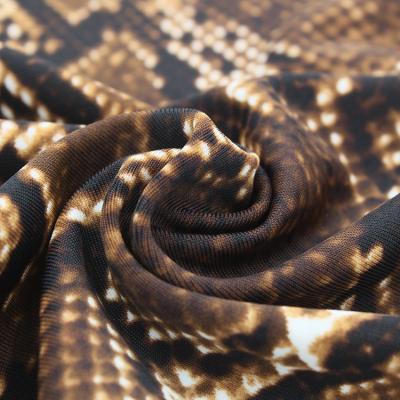 China Stretch 80%Polyamide 20%Elastane 4 Way Stretch Snakeskin Animal Pattern Fabric For Lingerie Swimwear Sportswear for sale