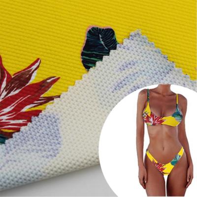 China Stretch Jacquard Printed Fabric 95 Polyamide 5 Elastane 230GSM Bubble Texture Soft Fabric For Swimwear, Bikini, Pajamas for sale