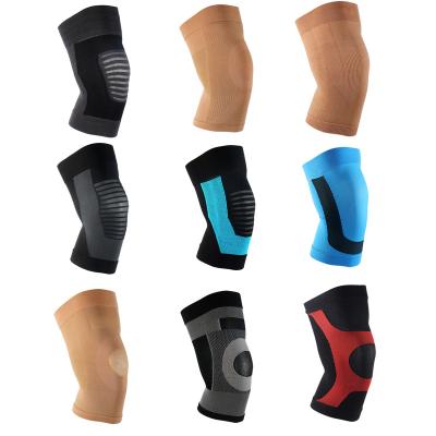 China Adult China Factory OEM Anti-Slip Elastic Breathable Hollow-Knitted Compression Knee Support for sale