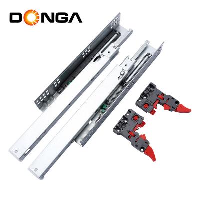 China Strong Loading Capacity Wholesale Household Cabinet Galvanize Rail Telescopic Channel Soft Closing Drawer Slide for sale