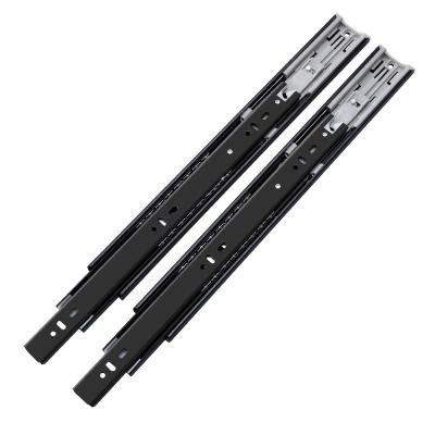 China Strong Loading Capacity Popular Indoor Closet Three Fold Track Side Mount Cold Rolled Steel Softclose Drawer Slide for sale