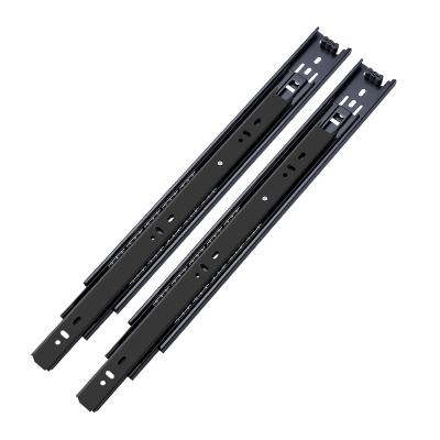 China Strong Loading Capacity Quick Installation Commercial Use Black Telescopic Iron Drawer Slide Price 45MM Wide for sale