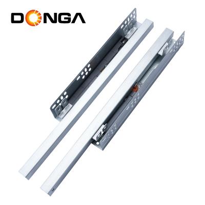 China Strong Loading Capacity Extension Undermount Drawer Slide Rail Rail Hardware Two Piece Damping Soft Narrow Accessories for sale