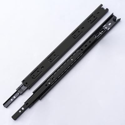 China Strong Folding Width 3 Track Loading Capacity 30mm Full Telescopic Extension Channel Furniture Drawer Slide for sale