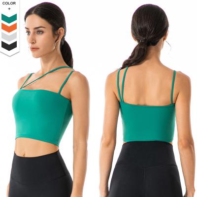 China Breathable Fashionable Design Yoga Top Women Sporty Fitness Plus Size Sports Invest Small Strap Women Girls Camisole for sale