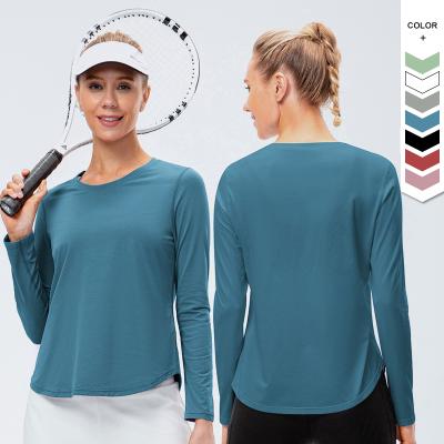 China Sporty Women's Basics Sporty Yoga Tops Women's Top Lightweight Sleeve Long Wear Breathable Long Sleeve Running Top Shirt For Women for sale