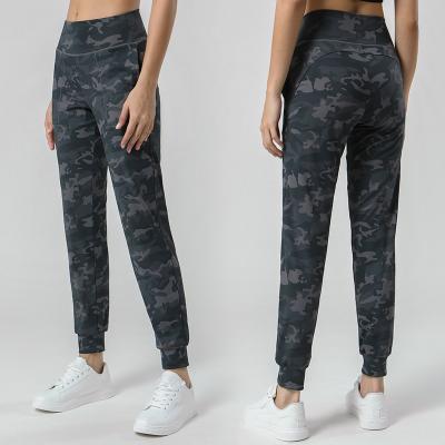 China Wholesales Breathable Exercise Pants Women Camouflage Camouflage Yoga Pants High Waisted Running Stretch Pants With Pocket Workout Pants for sale