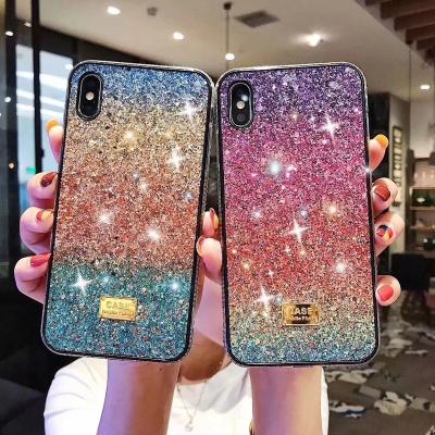 China Fanshion popular tpu covers for app phone xs bling cell phones frames 8p filter glitter phone cases for sale