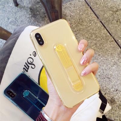 China Fanshion 2020 high quality clear anti drop cover for Samsung n9 Iphone case with clear bracket tpu phone case volume for sale