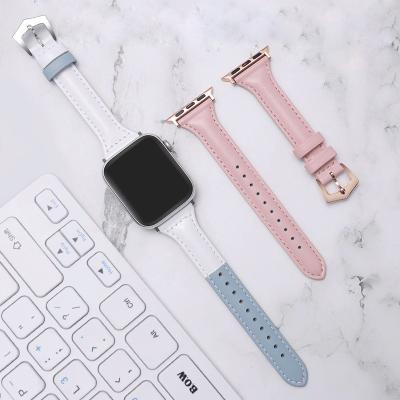 China Apple Watch Band Leather Leather , 42mm Leather Bands Strap Premium Vintage Replacement Genuine Leather Watch Band With Metal Safe Clasp for sale