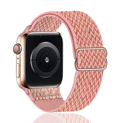 China 2021 Hot Selling Fabric Corrugated Band Elastic For Iwatch Nylon Textile Adjustable Elastic Band for sale