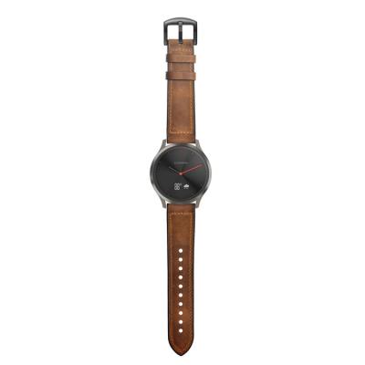 China New Design 20mm Adjustable Silicone Leather Stick Watch Band Leather Red Brown Crazy Horse for sale