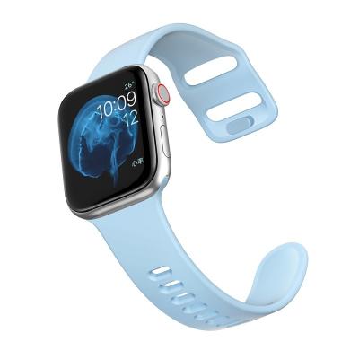 China High Quality Rubber Strap For Apple Watch Bands 44mm Silicone Smart Liquid Watch Band for sale