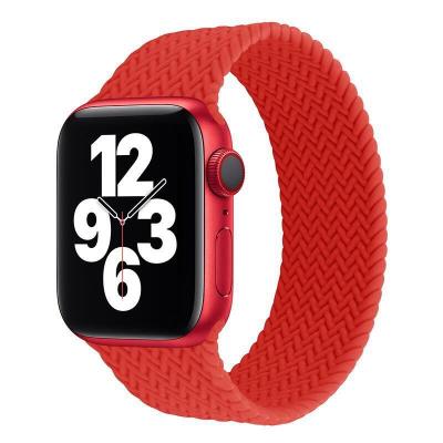 China 2020 New Hot Silicone Replacement Band Rubber Solo Elastic Braided Soft Watchbands For Apple iWatch Braided Solo Loop for sale