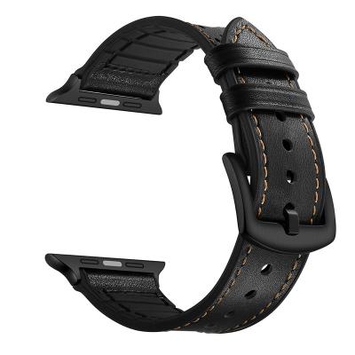 China Factory Wholesale Adjustable 22mm Watch Strap Leather Watch Strap for sale