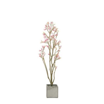 China Customized Shabby Chic Artificial Magnolia Flower For Home Decor Plastic Plant for sale