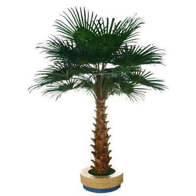 China Eco-friendly Artificial Tropical Tree Washington Decoration Theme Park Materials Plants Palm Tree for sale