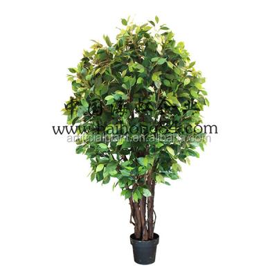 China Eeuropean And American Factory Customized Artificial Green Ficus Tree With Pot For Home Decoration for sale