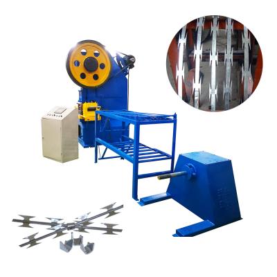 China Razor Barbed Wire Making High Speed ​​Fully Automatic Concertina Barbed Fence Razor Wire Machine for sale