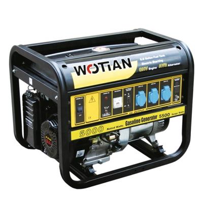 China New Design Household Gasoline Generator Portable Hand Starting 25L Fuel Tank Power 230V Rated 5kw Gasoline Generator Gas for sale