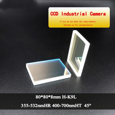 China 80*80*6mm H-K9L CCD Lens 45 Degrees 355-532nmHR 400-700nmHT for sale